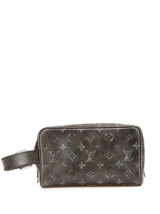 Louis Vuitton 2021 2025 Brushed Monogram Leather Locker Dopp Kit clutch bag