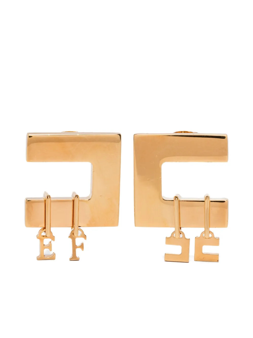 Elisabetta Franchi square frame earrings