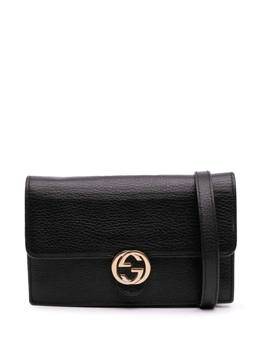 Gucci 2000 2015 Interlocking G Dollar Calfskin Wallet on Chain crossbody bag