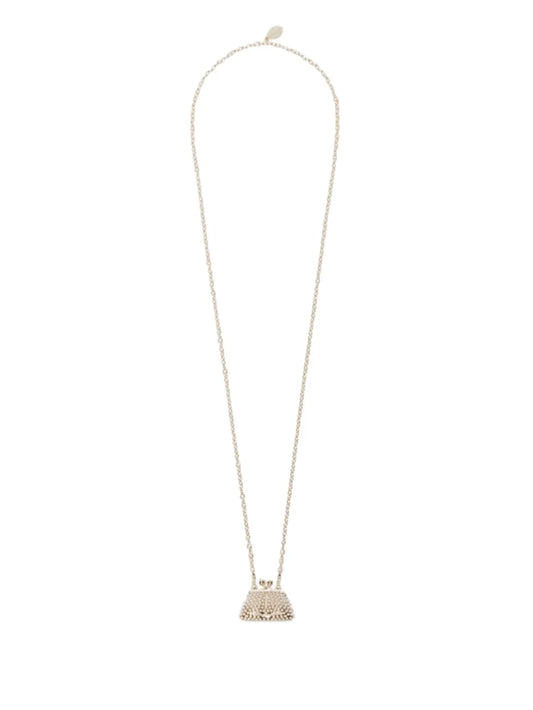 Weekend Max Mara beaded purse necklace