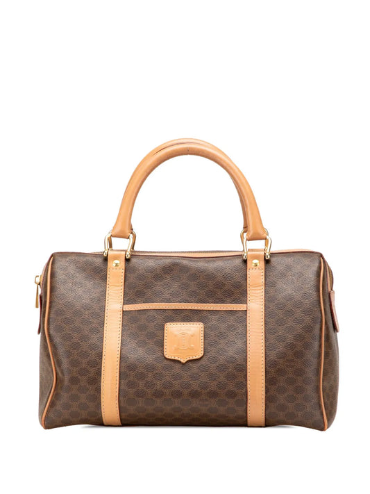 Céline 2012 2018 Macadam Coated Canvas boston bag