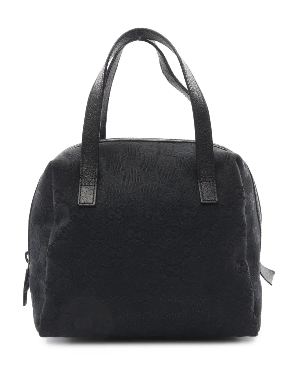 Gucci 00's GG canvas leather tote bag