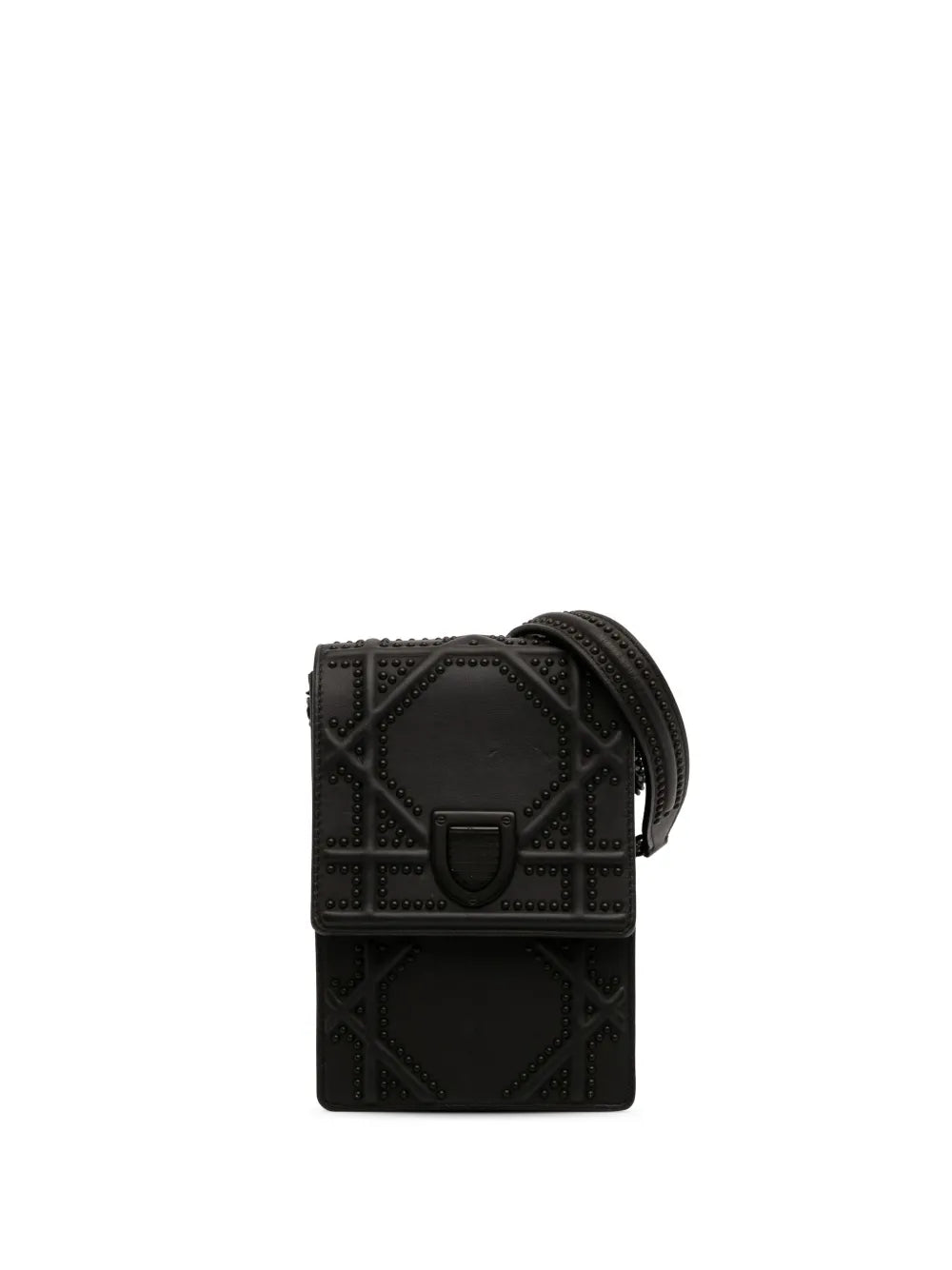 Christian Dior 2018 Ultra Matte Calfskin Studded Vertical Diorama crossbody bag