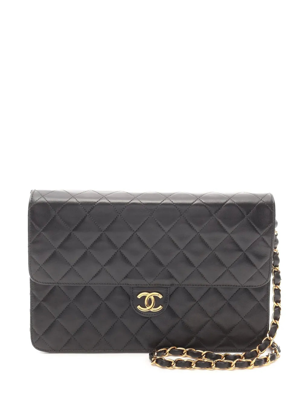 CHANEL 1997 1999 Medium CC Quilted Lambskin Half Single Flap shoulder bag
