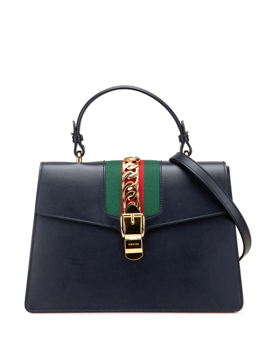 Gucci 2016 2025 Medium Leather Sylvie Top Handle Bag satchel