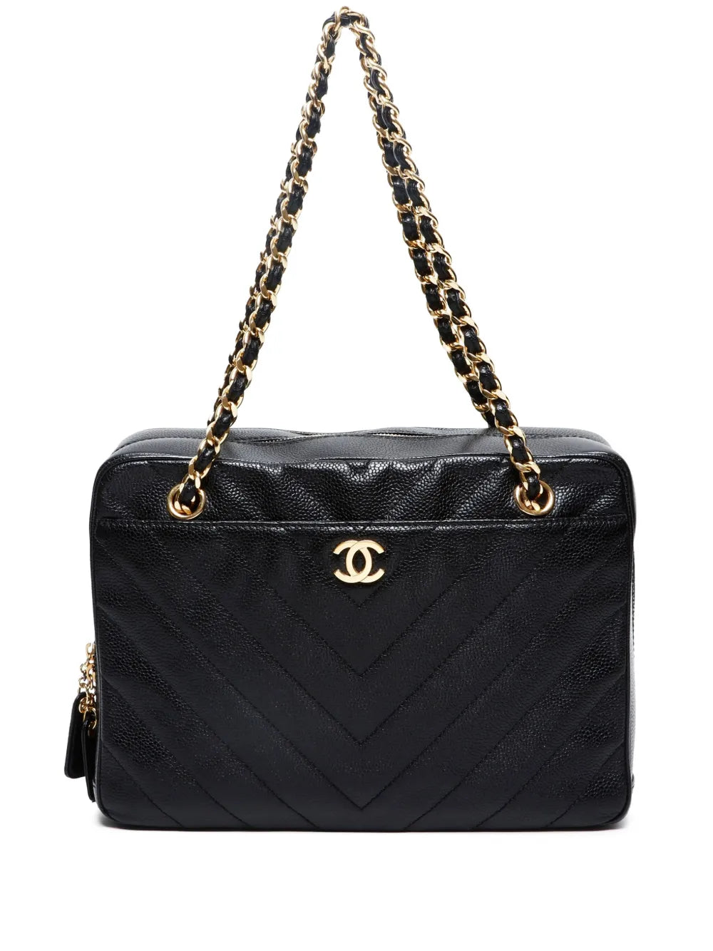 CHANEL 2000 2002 V Stitch chain shoulder bag