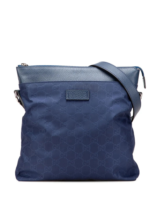 Gucci 2016 2025 GG Nylon Flat Messenger Bag crossbody bag