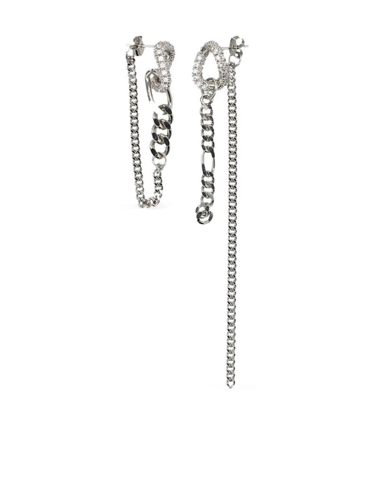 Justine Clenquet crystal embellished chain earrings