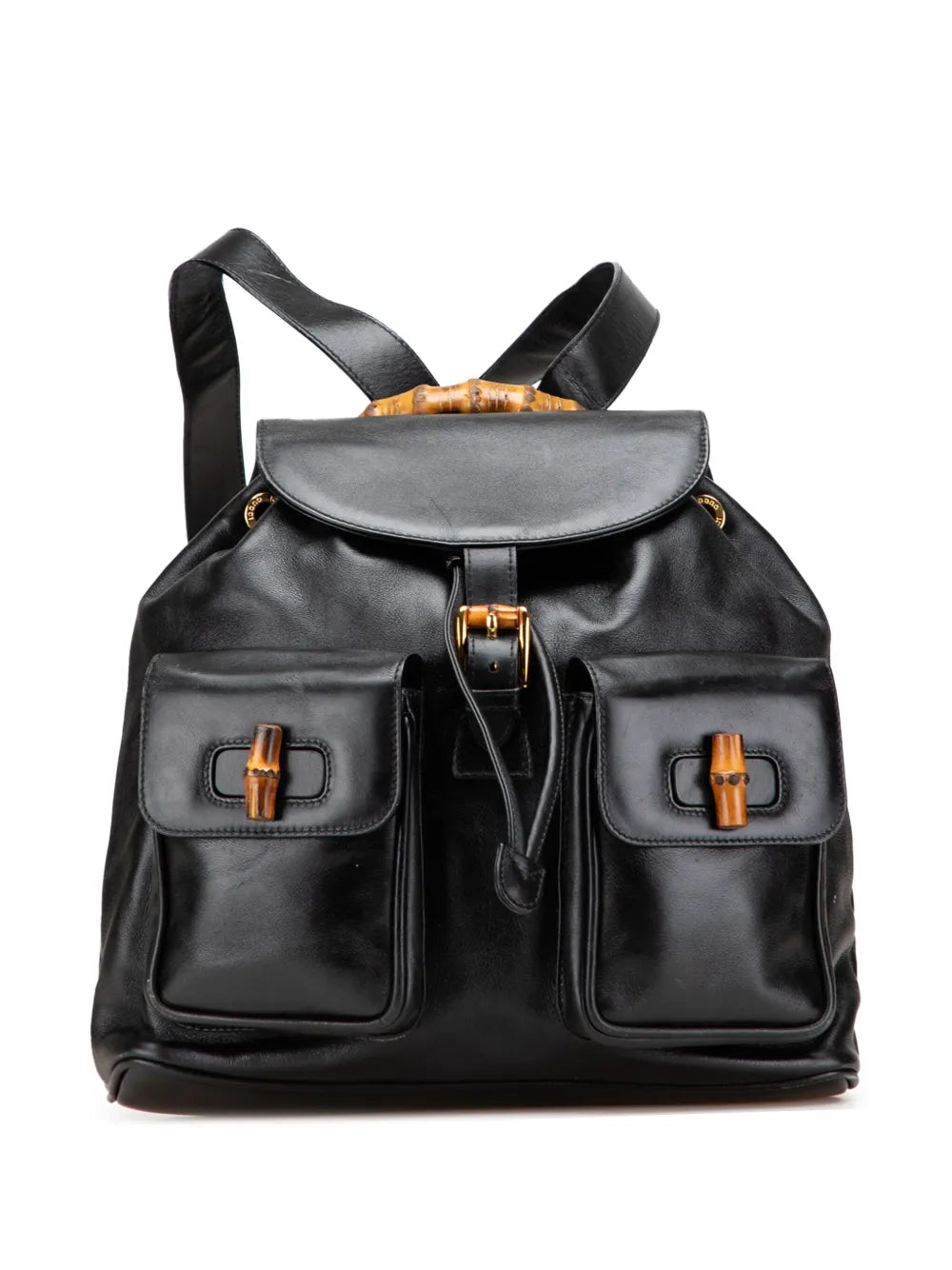 Gucci 20th Century Calfskin Bamboo Drawstring backpack