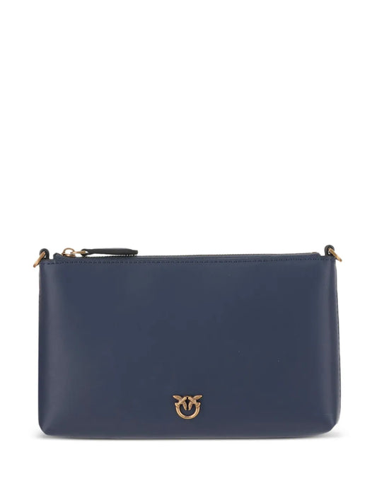 PINKO logo plaque zip clutch bag
