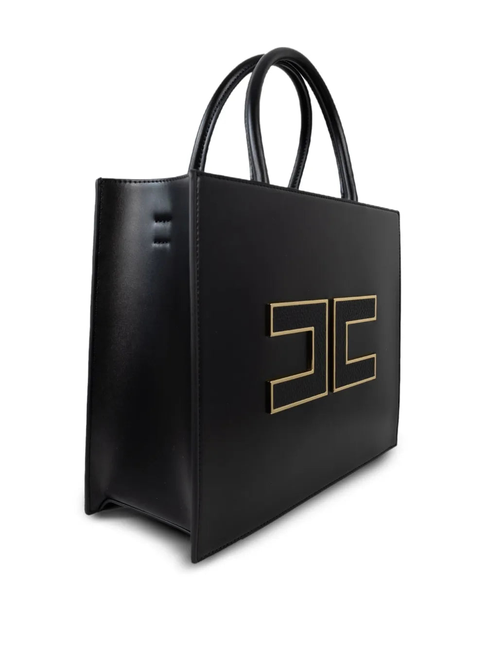 Elisabetta Franchi logo plaque leather tote bag