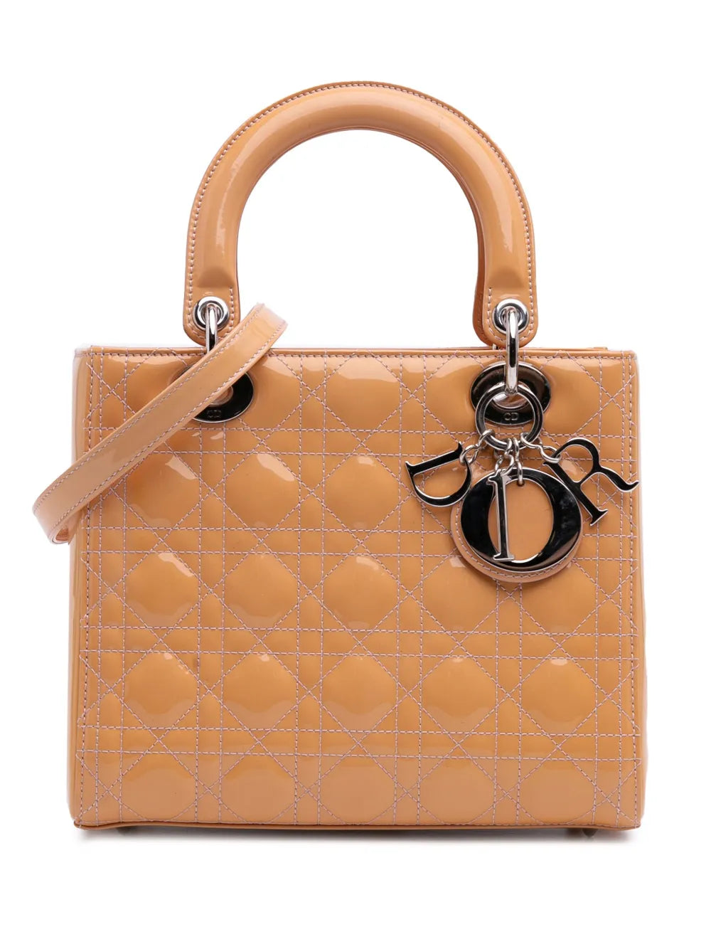 Christian Dior 2014 Medium Patent Cannage Lady Dior satchel