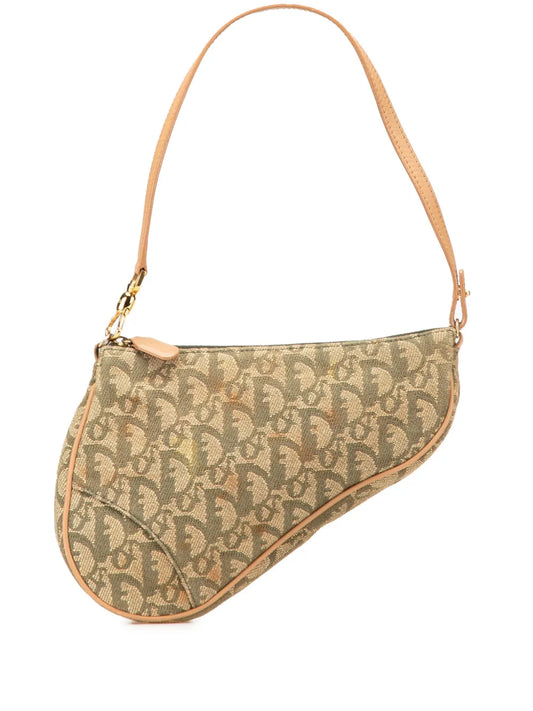 Christian Dior 2001 Mini Diorissimo Canvas Saddle Pochette shoulder bag