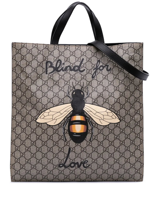 Gucci 2016 2025 GG Supreme Blind For Love satchel