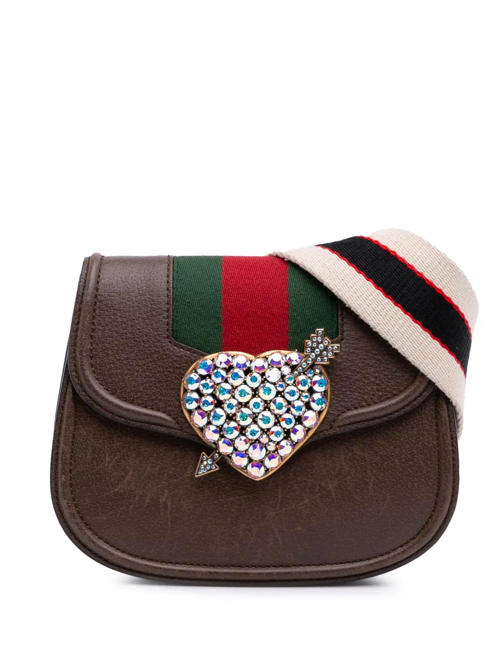 Gucci 2016 2025 Small Linea Totem Crystal Heart crossbody bag