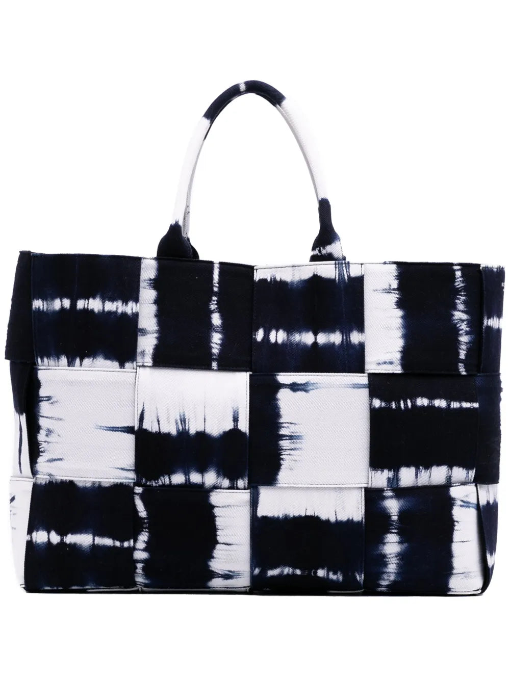 Bottega Veneta 2012 2025 Large Denim Intrecciato Tie Dye Arco tote bag