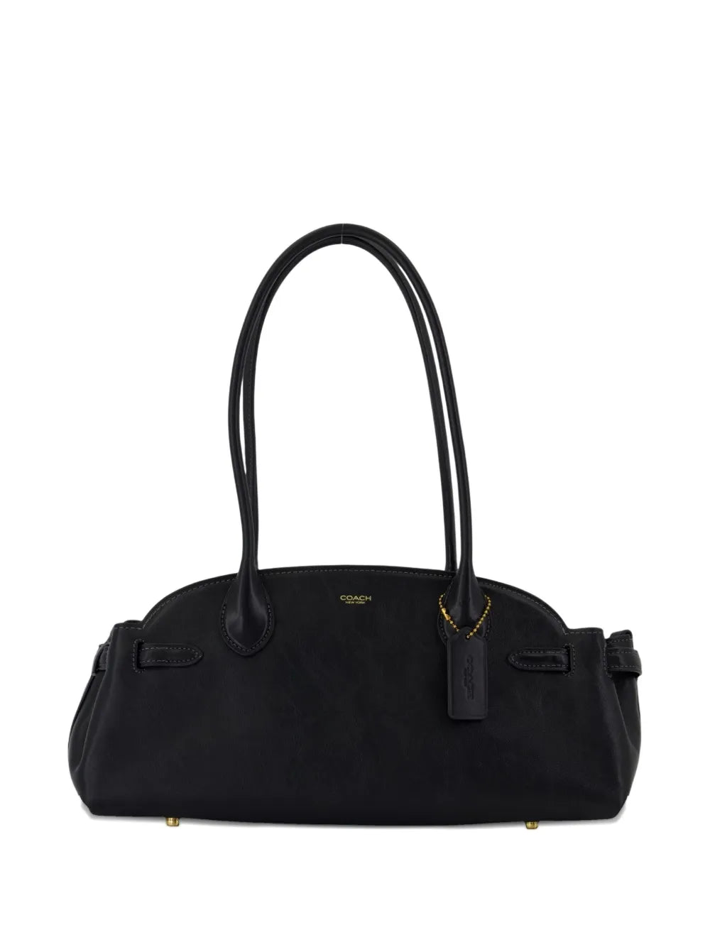 Coach logo detail leather shoulder bag