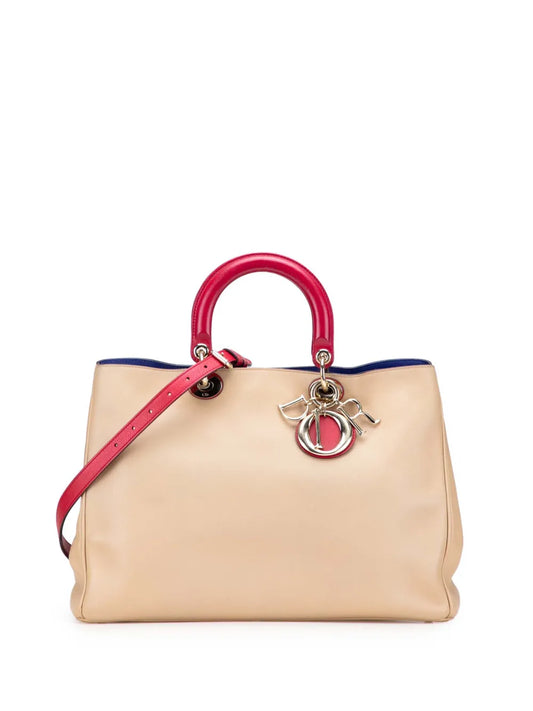 Christian Dior 2012 Large Bicolor Leather Diorissimo satchel