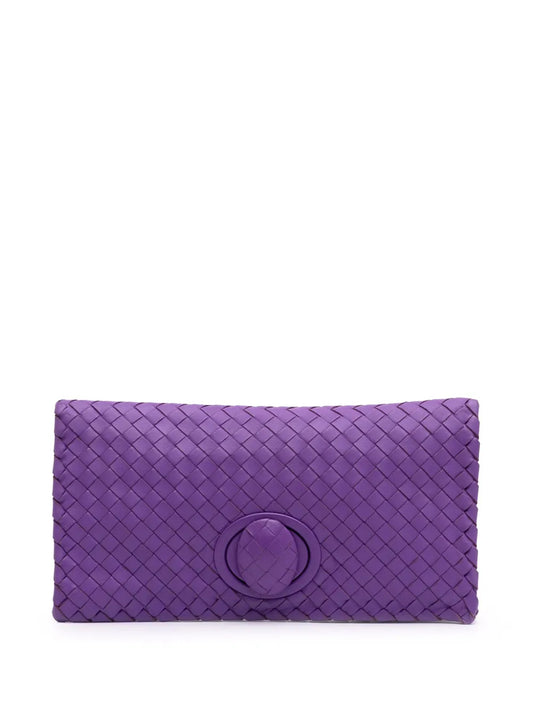 Bottega Veneta 2012 2025 Nappa Intrecciato Turn Lock clutch bag