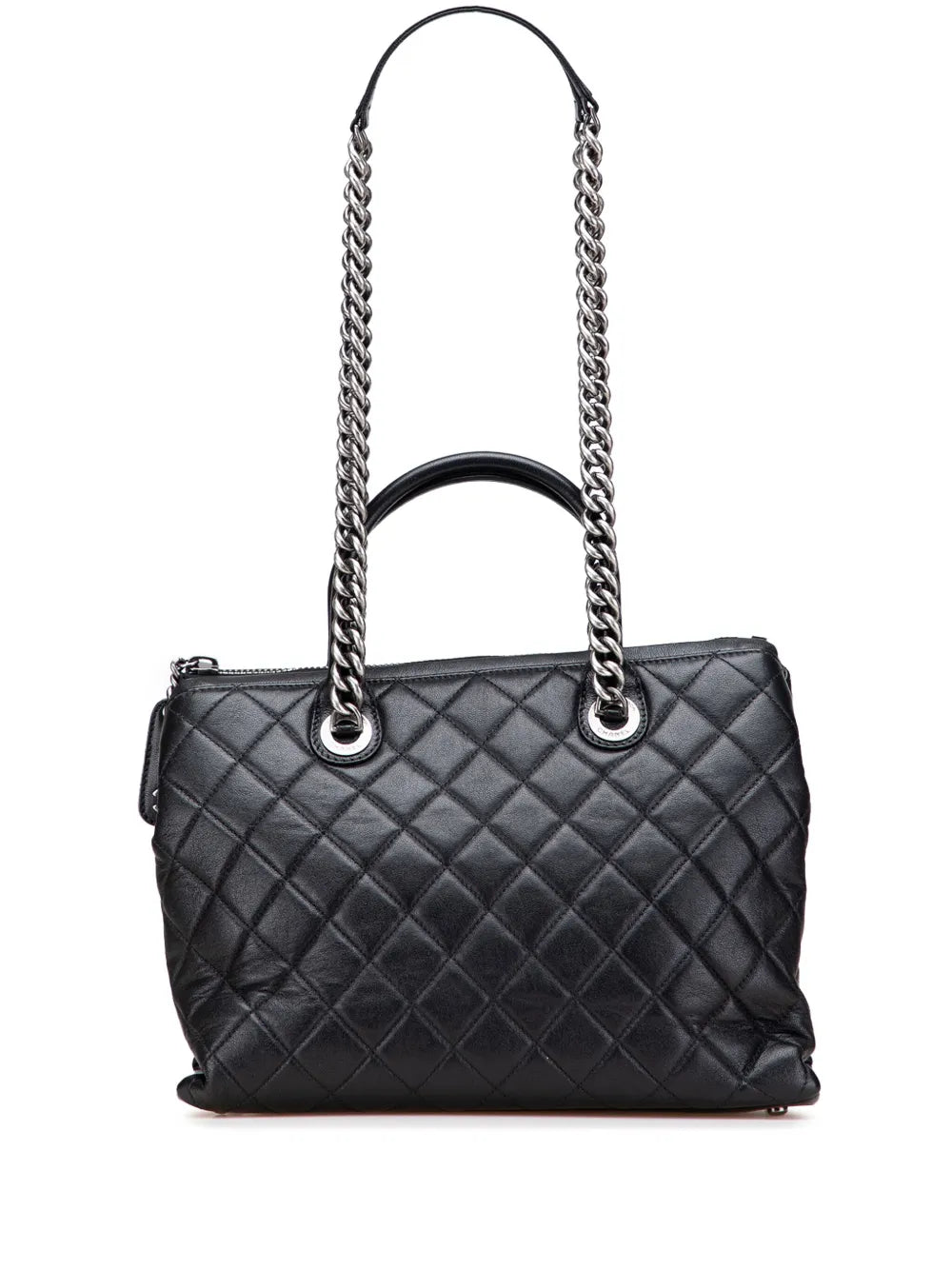 CHANEL 2014 2015 Medium Quilted Calfskin Boy Chained Tote satchel
