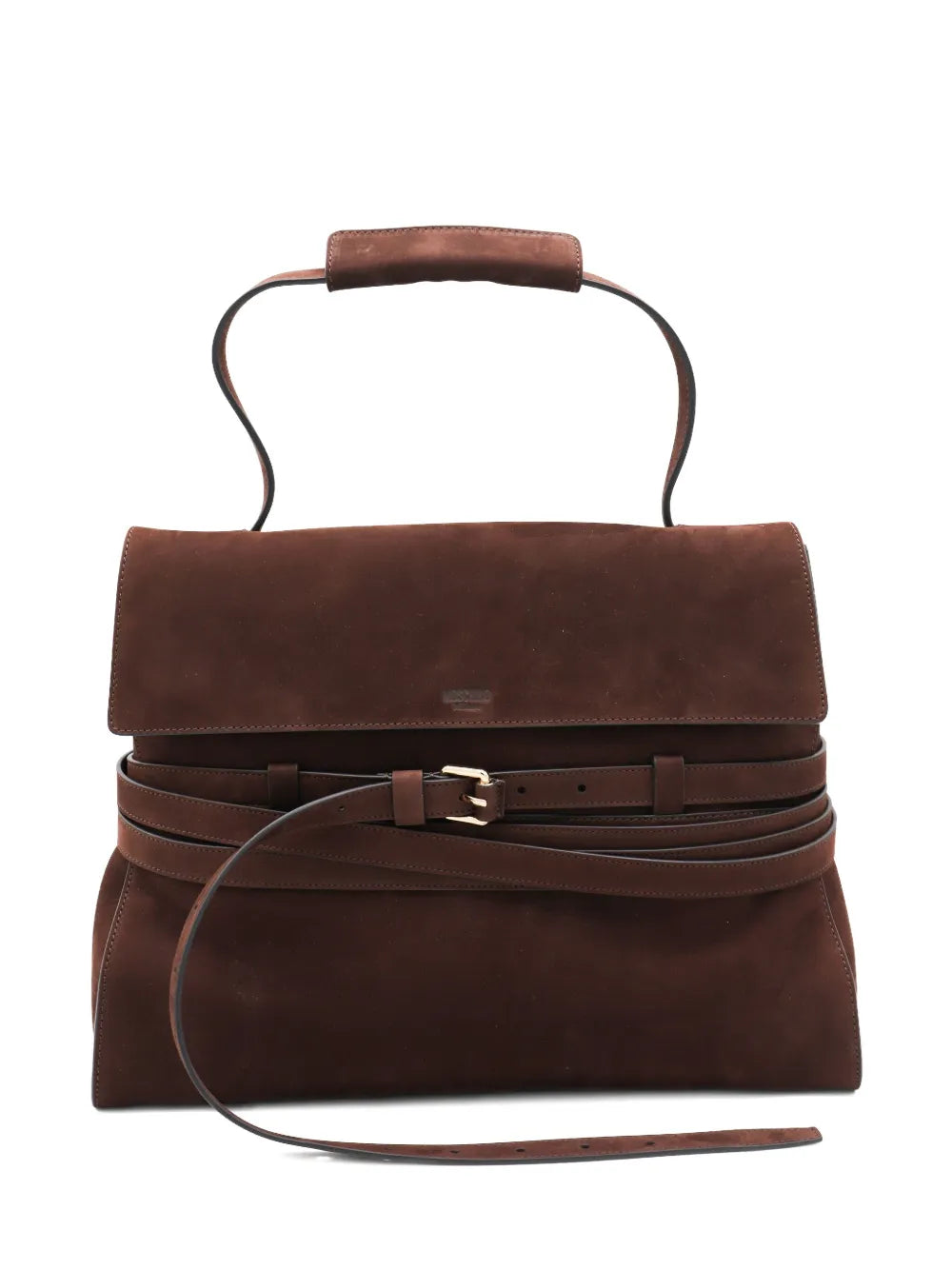 Moschino medium Tie Me suede tote bag