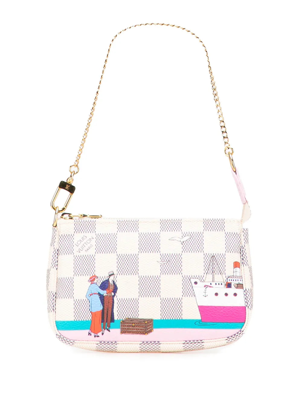 Louis Vuitton 2016 Damier Azur Illustre Transatlantic Mini Pochette Accessories handbag