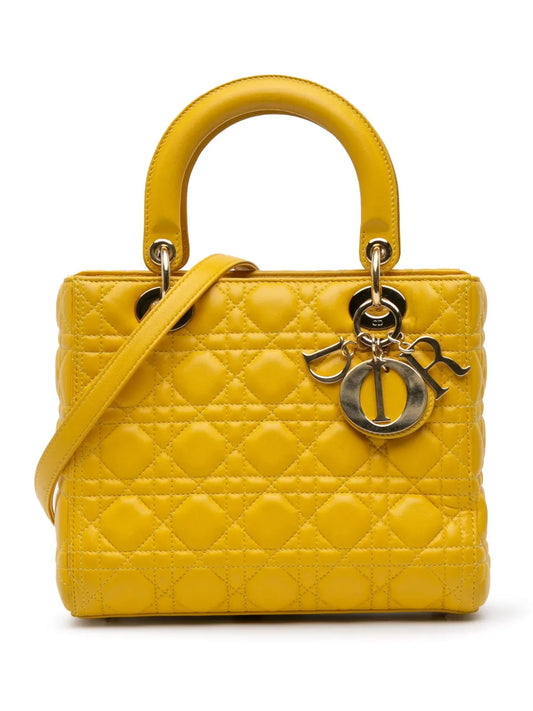 Christian Dior 2013 Medium Lambskin Cannage Lady Dior satchel