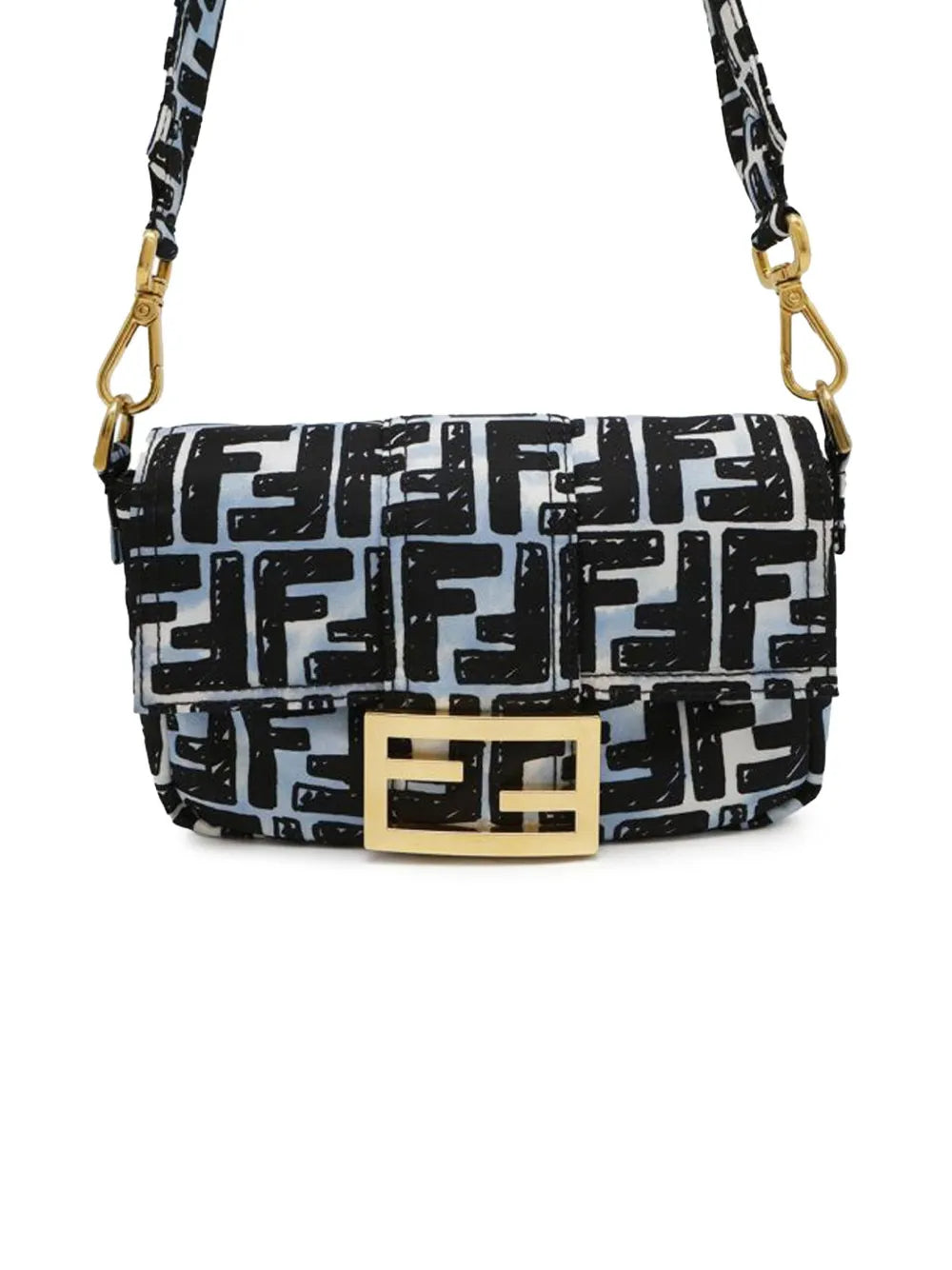 Fendi 2010 2025 Joshua Vides Mini Zucca Nylon Convertible Baguette satchel