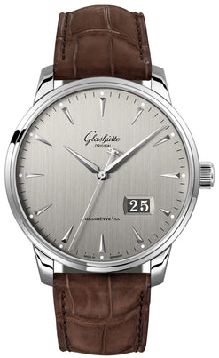 glashutte original senator excellence panorama date stainless steel men's watch_12