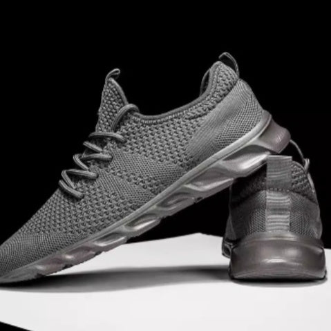 Men’s Casual Sport Shoes – Lightweight White Breathable Sneakers for Outdoor