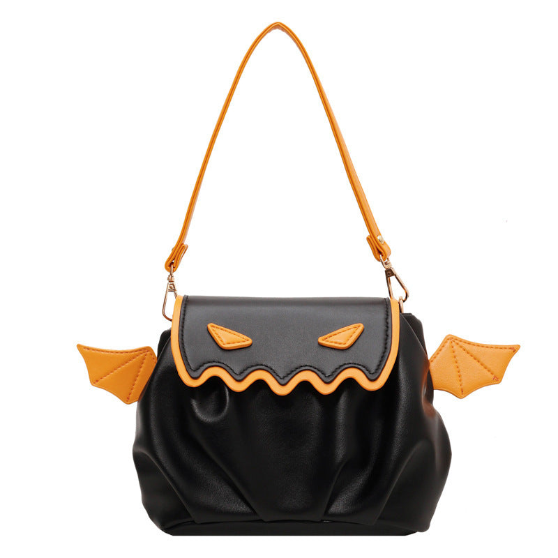 Halloween Pumpkin Crossbody Bag – Funny Cartoon Shoulder Bag for Women