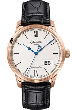 glashutte original senator excellence panorama date red gold men's watch
