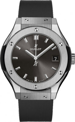 hublot classic fusion quartz titanium lady's watch