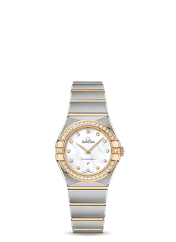 omega constellation quartz stainless steel & 18k yellow gold?& diamonds lady?s watch