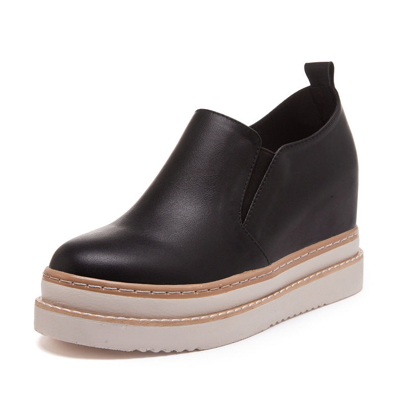 Women's Heel Platform Hollow-out Invisible Elevated White Shoes