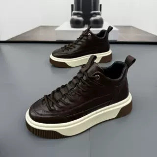 Men’s Sports & Leisure Board Shoes – Thick-Bottom, Height-Increasing Sneakers