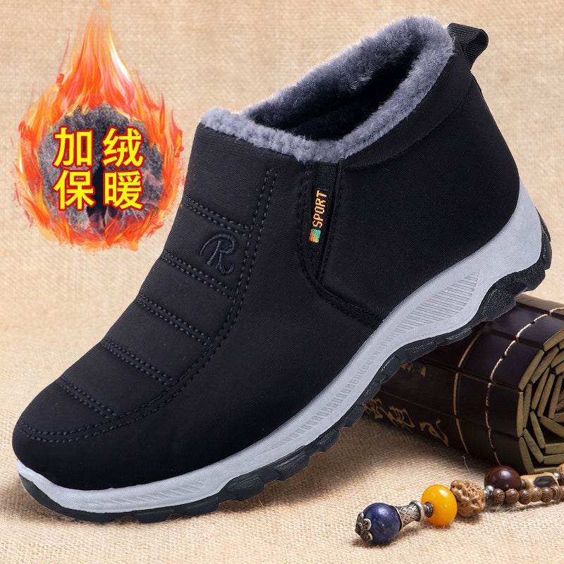 Men’s Fleece-lined Snow Boots – Warm Cotton-padded Winter Shoes