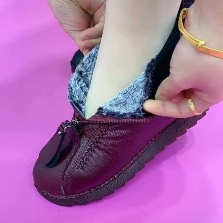 Winter New Cotton Shoes Women Plus Velvet Anti-skid To Keep Warm