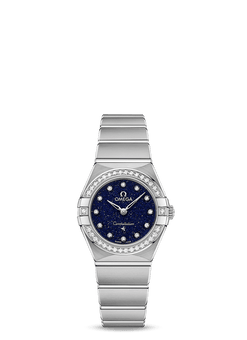omega constellation quartz stainless steel & diamonds lady?s watch_1