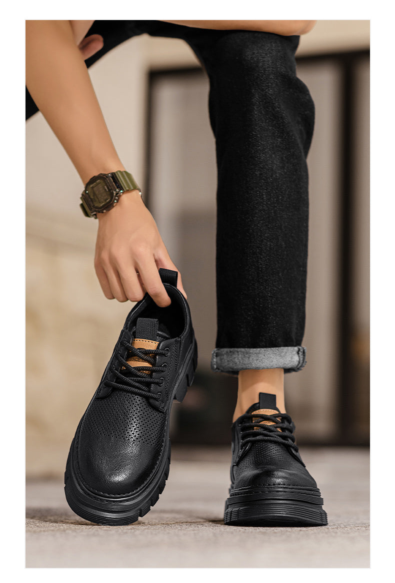 Men’s Leather Platform Shoes – Height Increasing