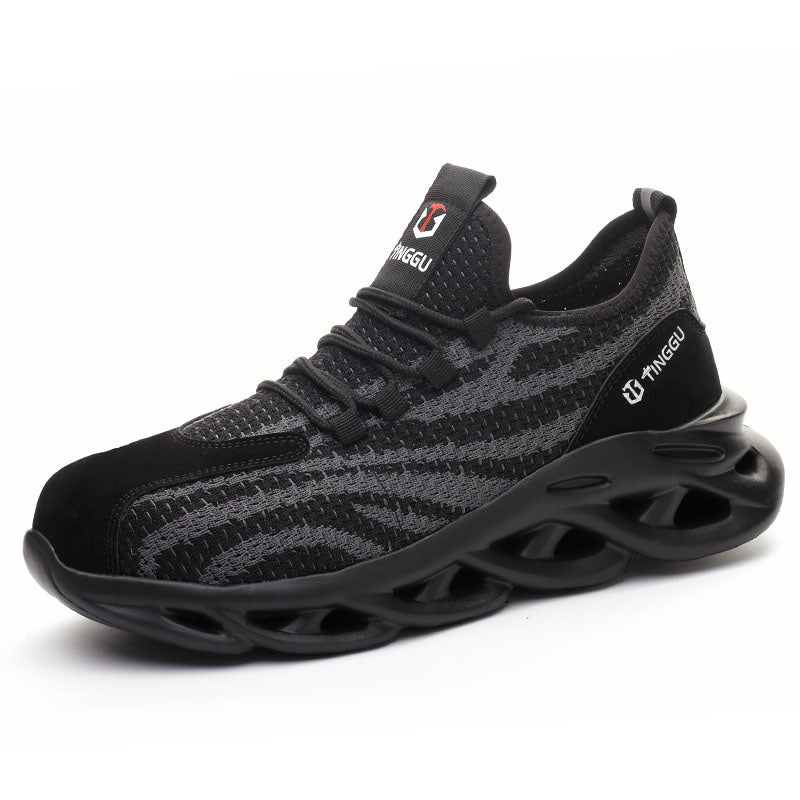 Men’s Lightweight Safety Shoes – Fly Woven Mesh Work Design