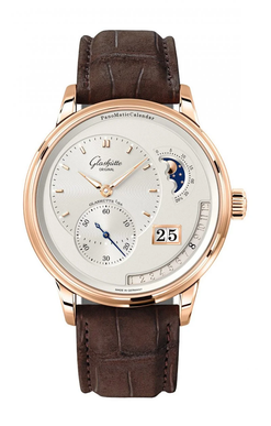 glashutte original pano matic calendar red gold men's watch