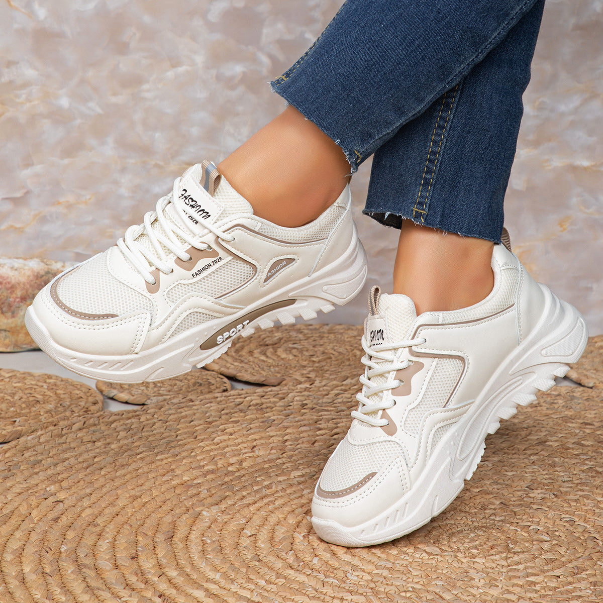 Women's Elevator Platform Sneakers | Breathable Mesh Casual Style