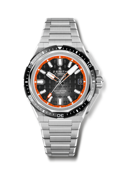 zenith defy extreme diver titanium & ceramic men's watch