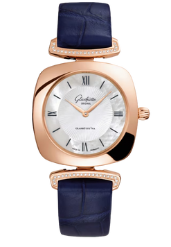 glashutte original lady collection pavonia date 18k red gold & diamonds lady's watch_2
