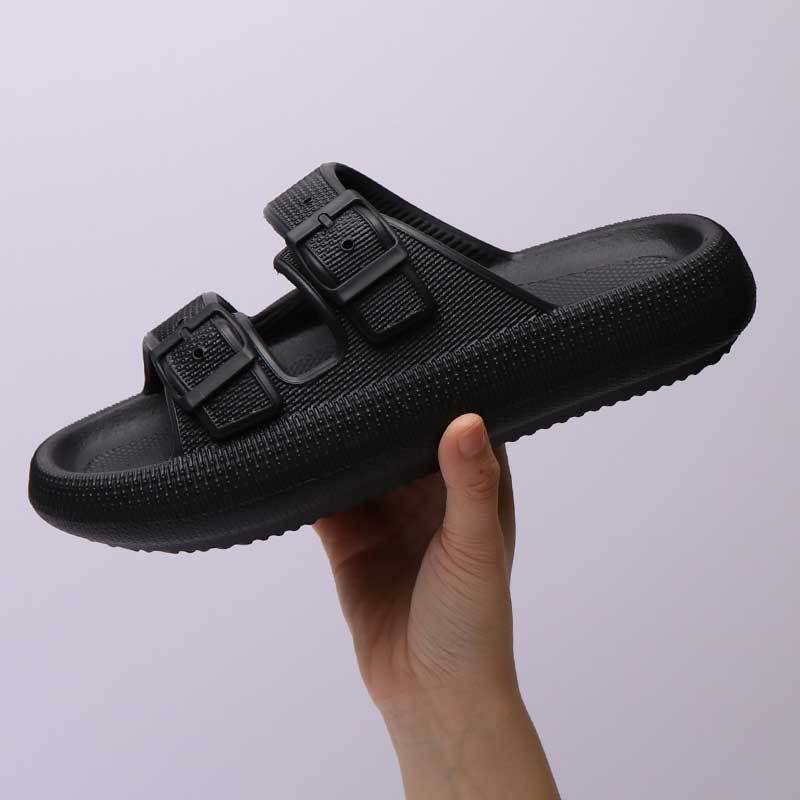 Women’s Platform Slippers – Summer Buckle Sandals with Soft Sole