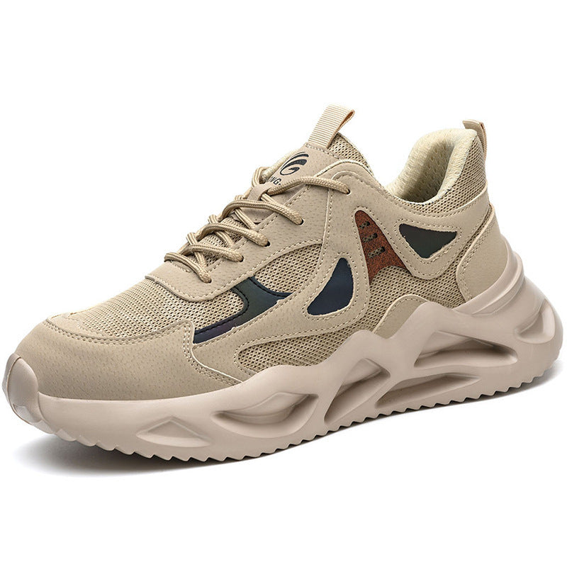 Men’s Summer Safety Work Shoes – Lightweight Breathable Deodorant Labor Protection Footwear