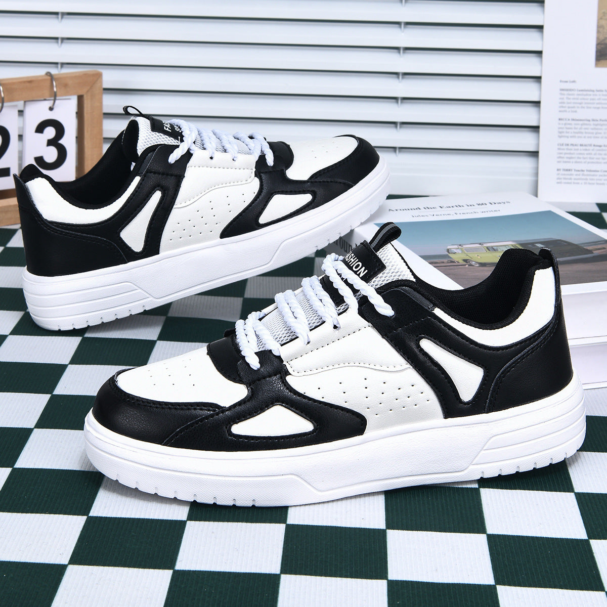 Men’s & Women’s Classic White Skate Shoes – Casual Student Style