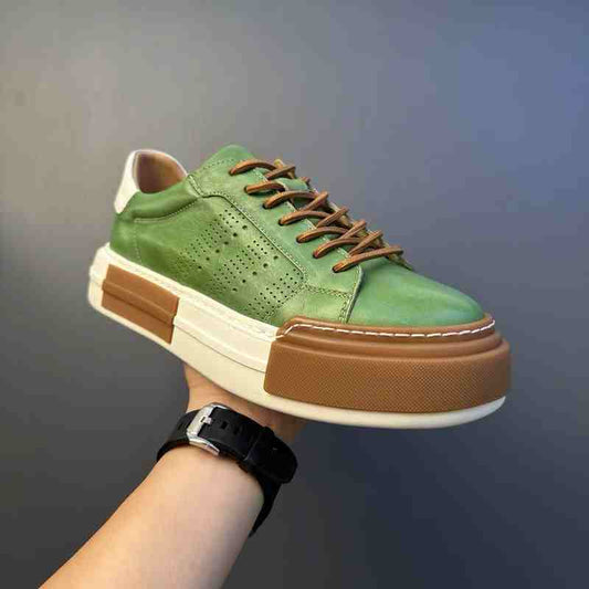 Men’s Casual Leather Sneakers – Soft, Breathable & Genuine Leather