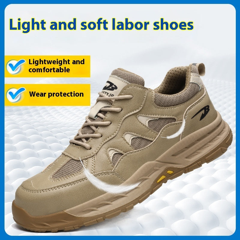Summer Safety Work Shoes – Anti-Smashing, Anti-Penetration & Breathable Sweat-Absorbing Footwear for Men